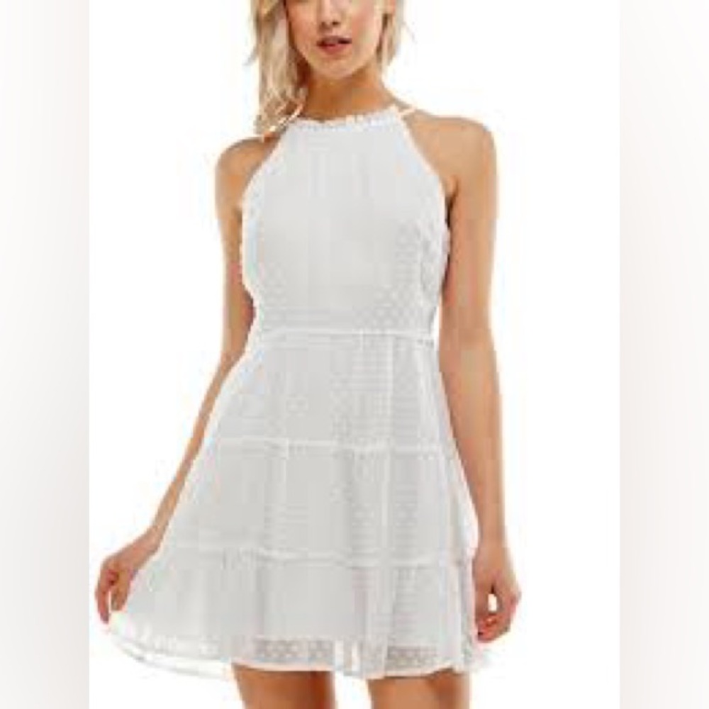 Trixxi White Halter Dress